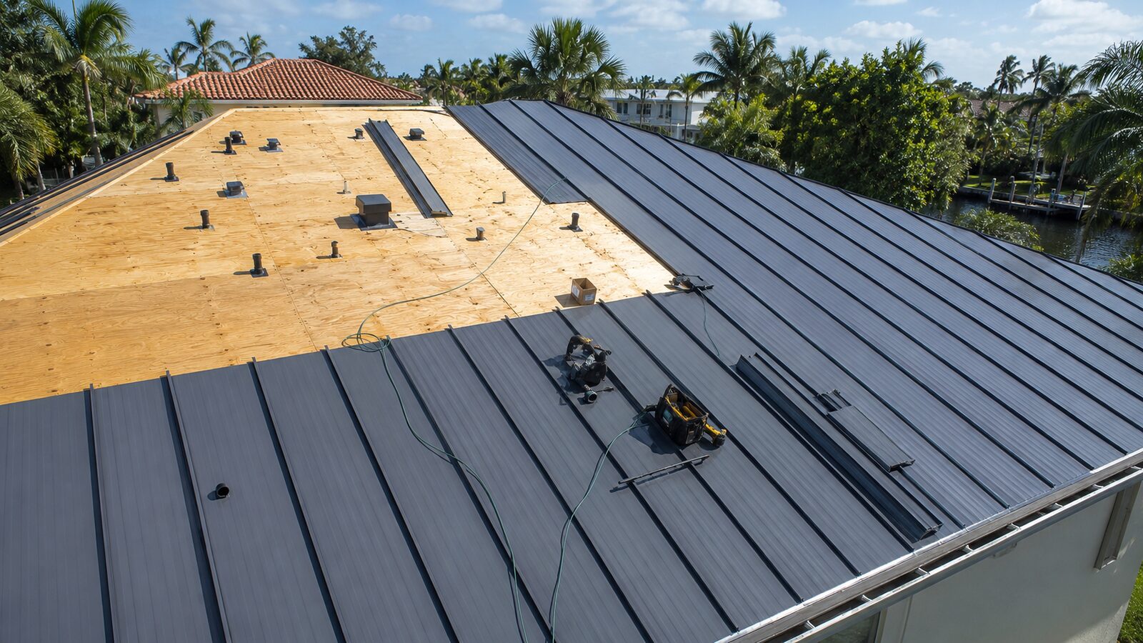 Metal roof installation in Miami, FL